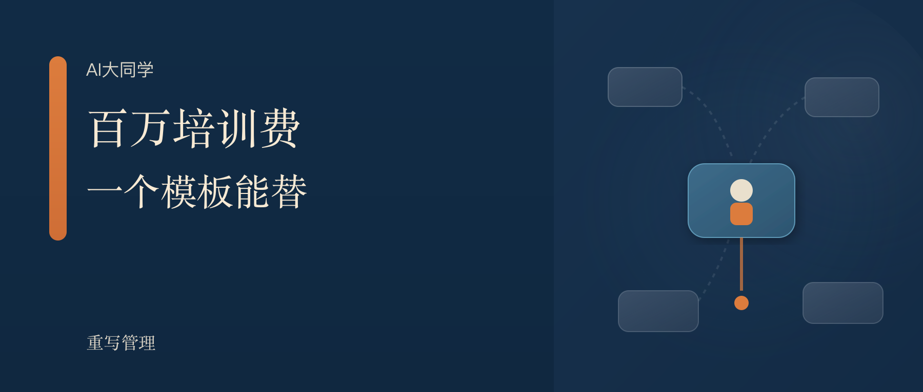 你花100万搞的培训，一个模板就能替代